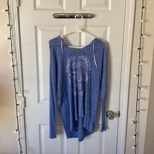 Yours truly lightweight hoodie with drawstrings